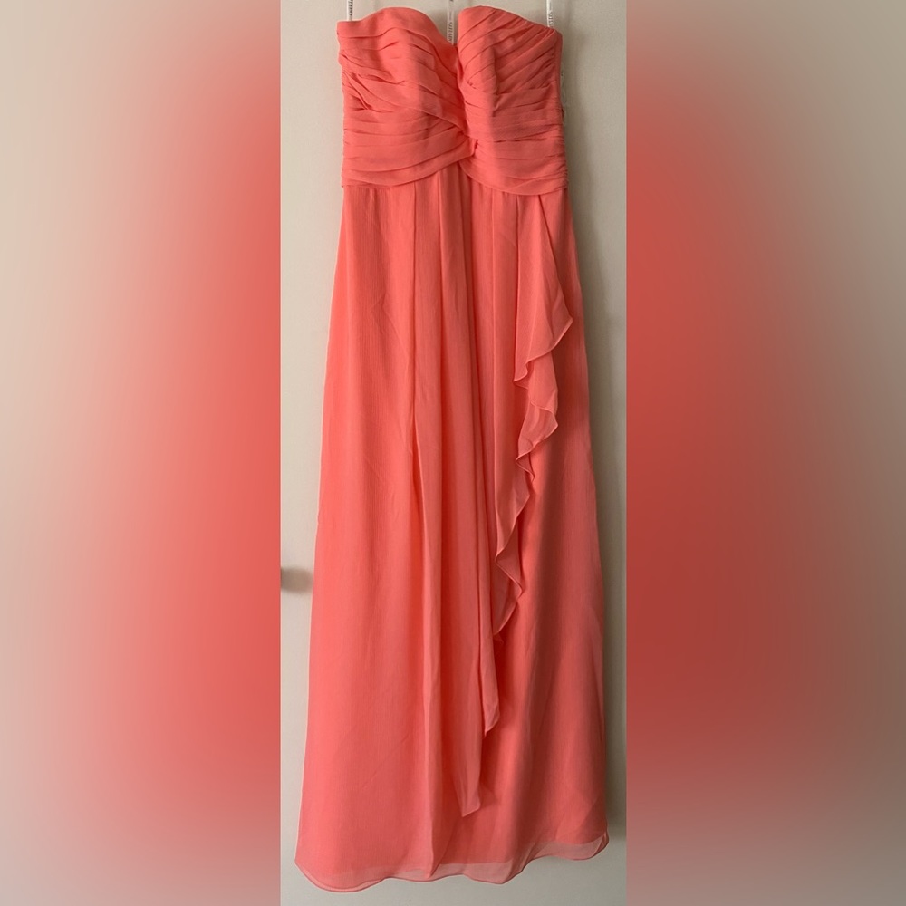 Coral Strapless Gown